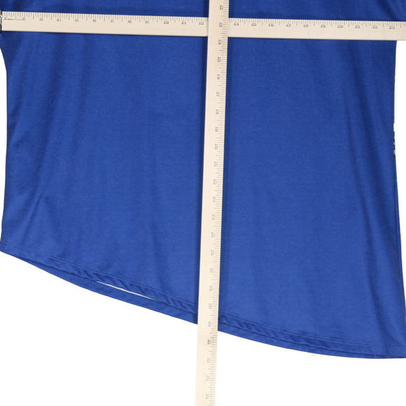 NEW Nanu Blue T Shirt Womens Size 1X Gorgeous Flower Flutter Sleeves NWT - Picture 8 of 8